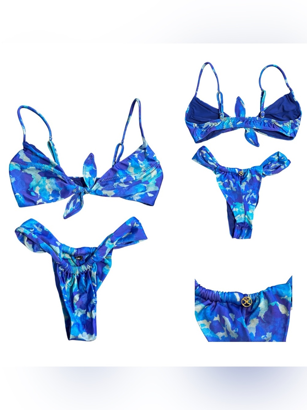 Vix Swimwear Blue Watercolor Abstract Bikini
